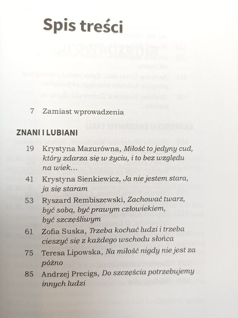 Srebrne tabu przyjaźń, miłość, seks w wieku dojrzałym spis treści