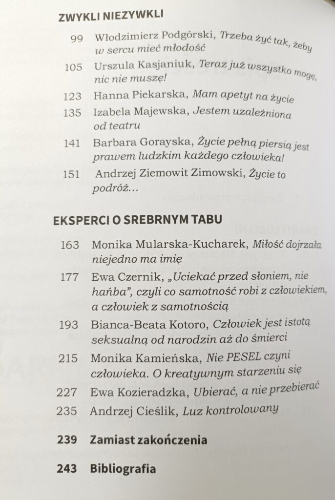 Srebrne tabu przyjaźń, miłość, seks w wieku dojrzałym spis treści 2