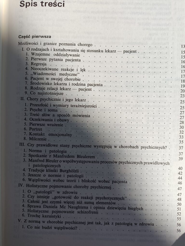 lekarz psychiatra i jego pacjent spis tresci ksiazki w księgarni opiniabiegly.com.pl