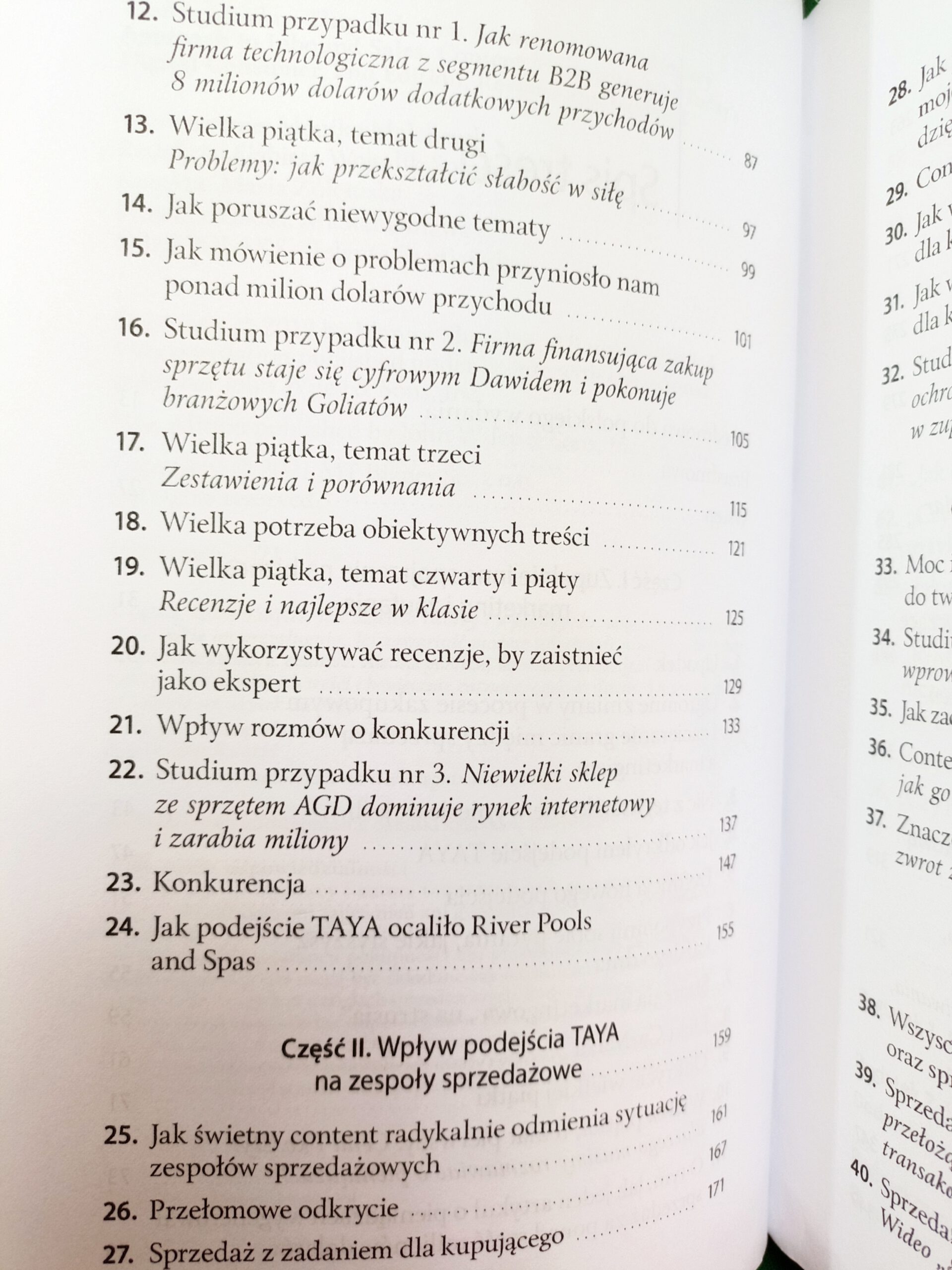 co chce wiedzieć klient spis treści 2 książki w antykwariat Szczecin