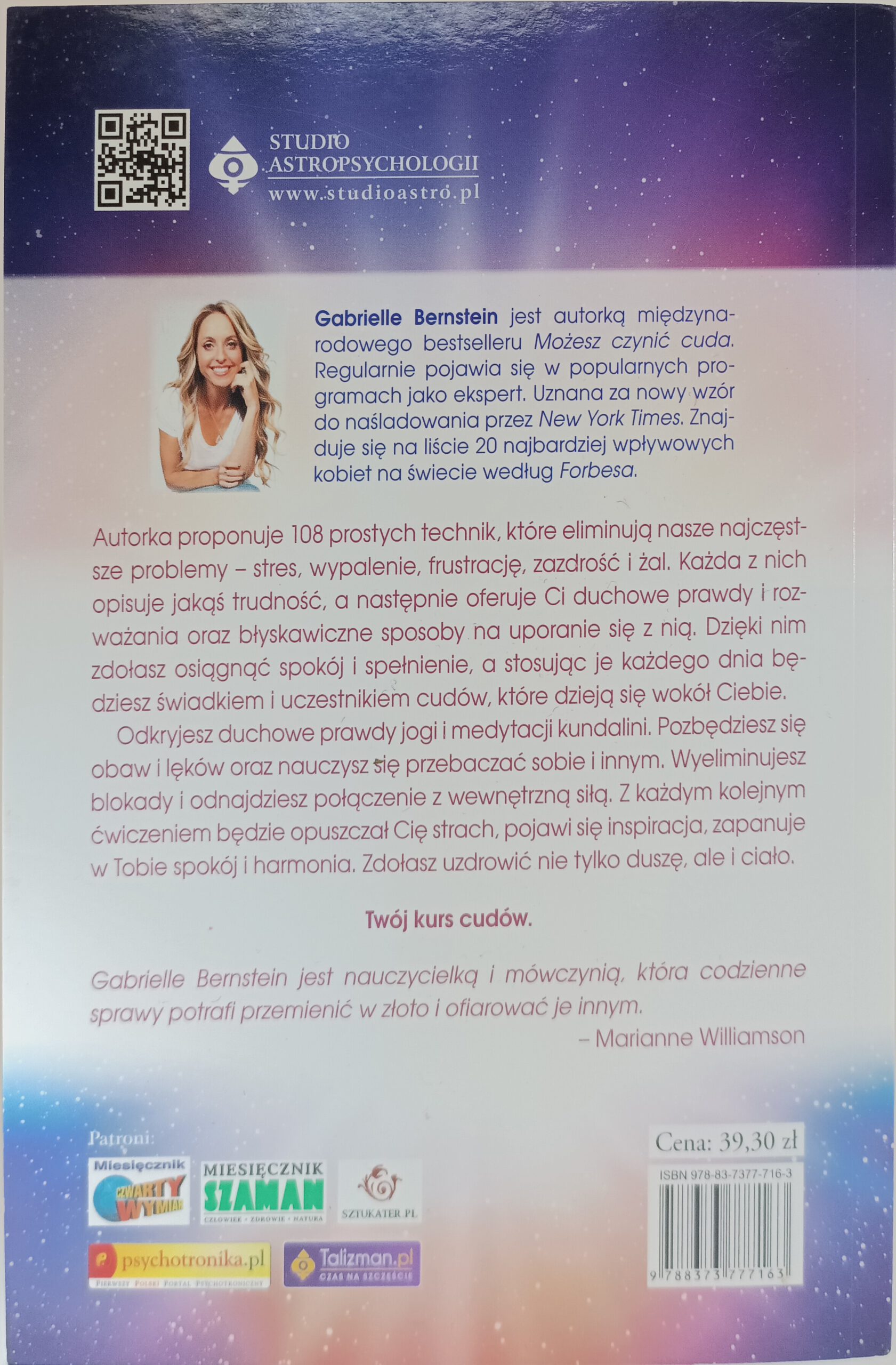 Szczęście to twój wybór okładka tylna książki w antykwariat Szczecin