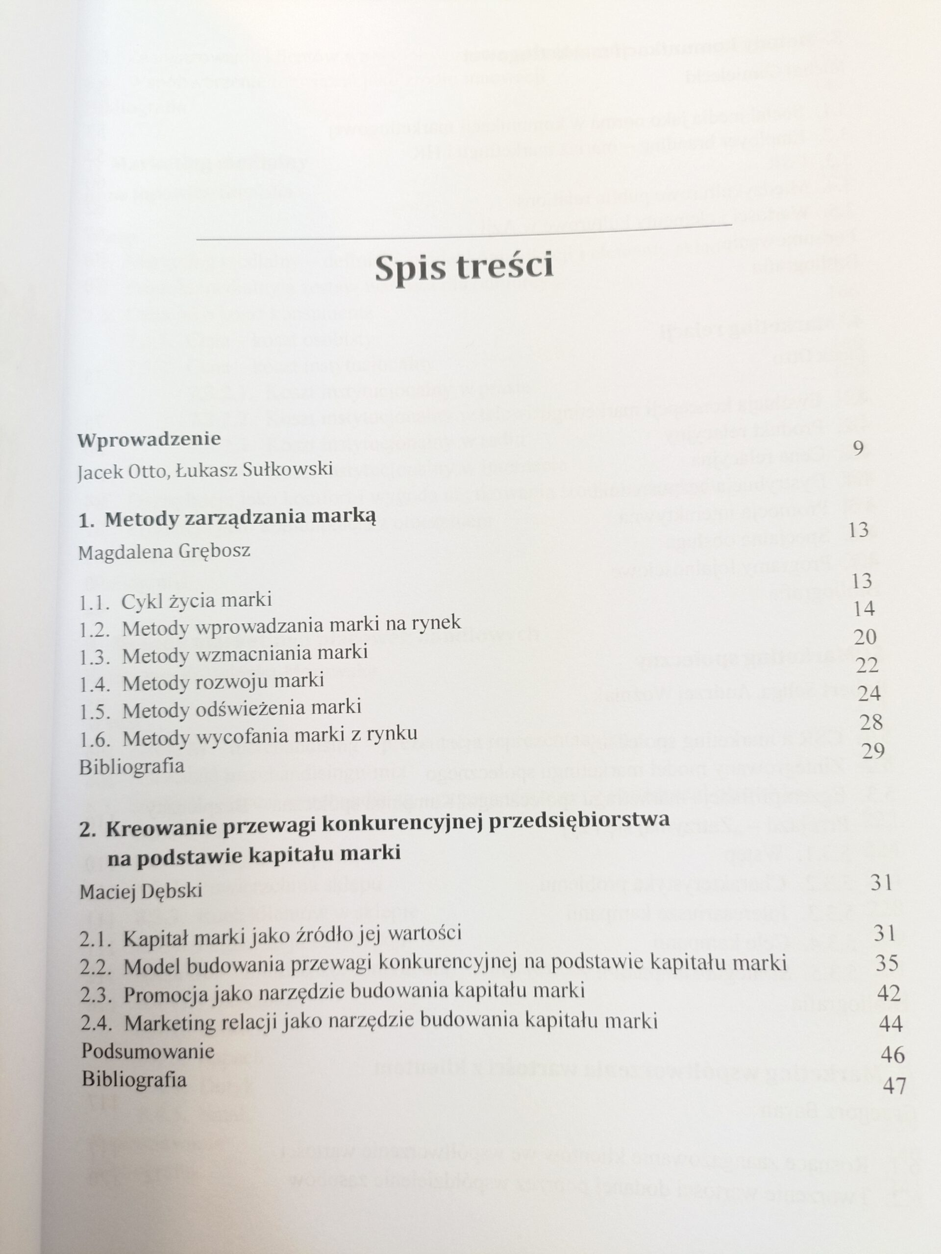 metody zarządzania marketingowego spis treści książki w antykwariat Szczecin