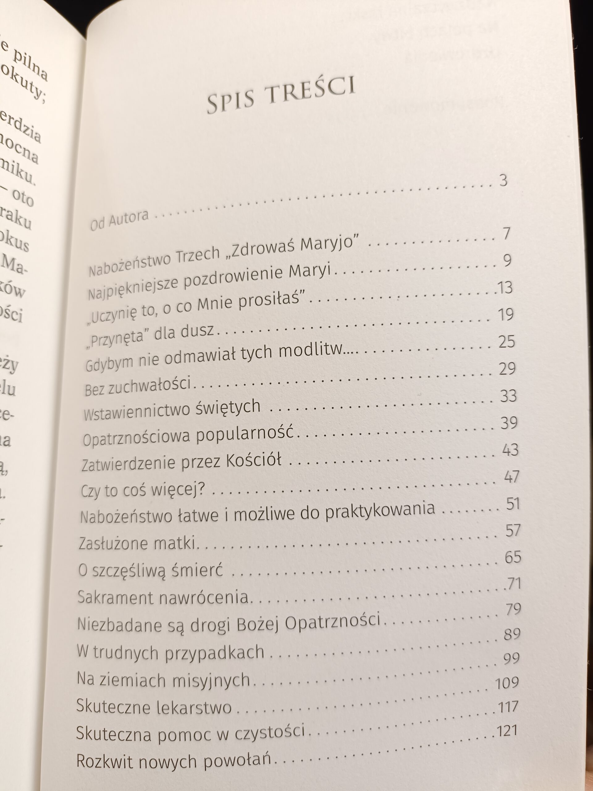 nabożeństwo do Zdrowaś Maryjo spis treści książki w antykwariat Szczecin