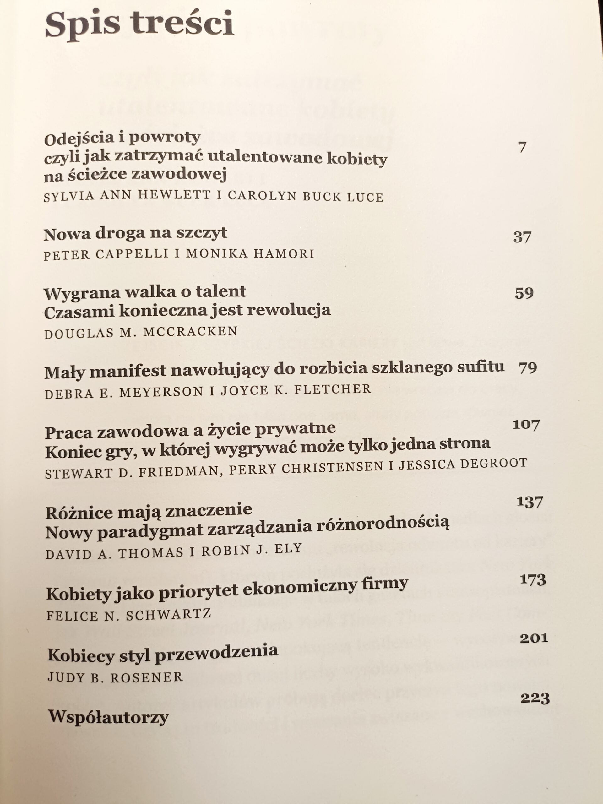 kobiety i biznes spis treści książki w antykwariat Szczecin