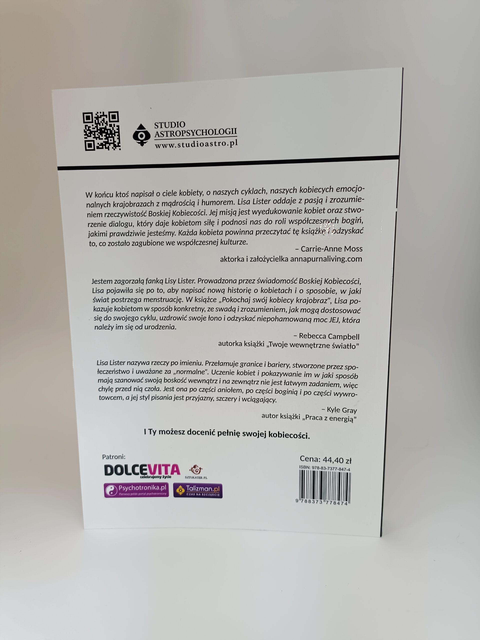 pokochaj swój kobiecy krajobraz tył książki w antykwariat Szczecin