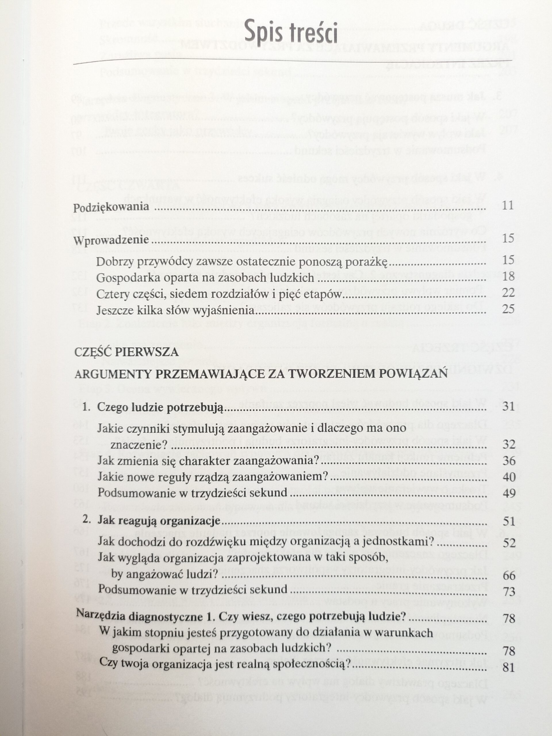 przywództwo przez integrację spis treści książki w antykwariat Szczecin