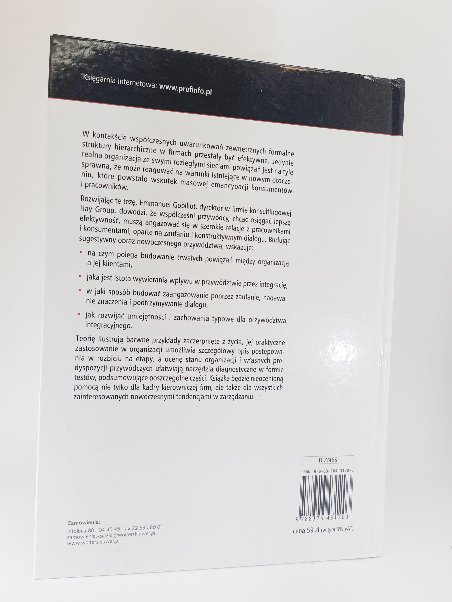 przywództwo przez integrację tył książki w antykwariat Szczecin