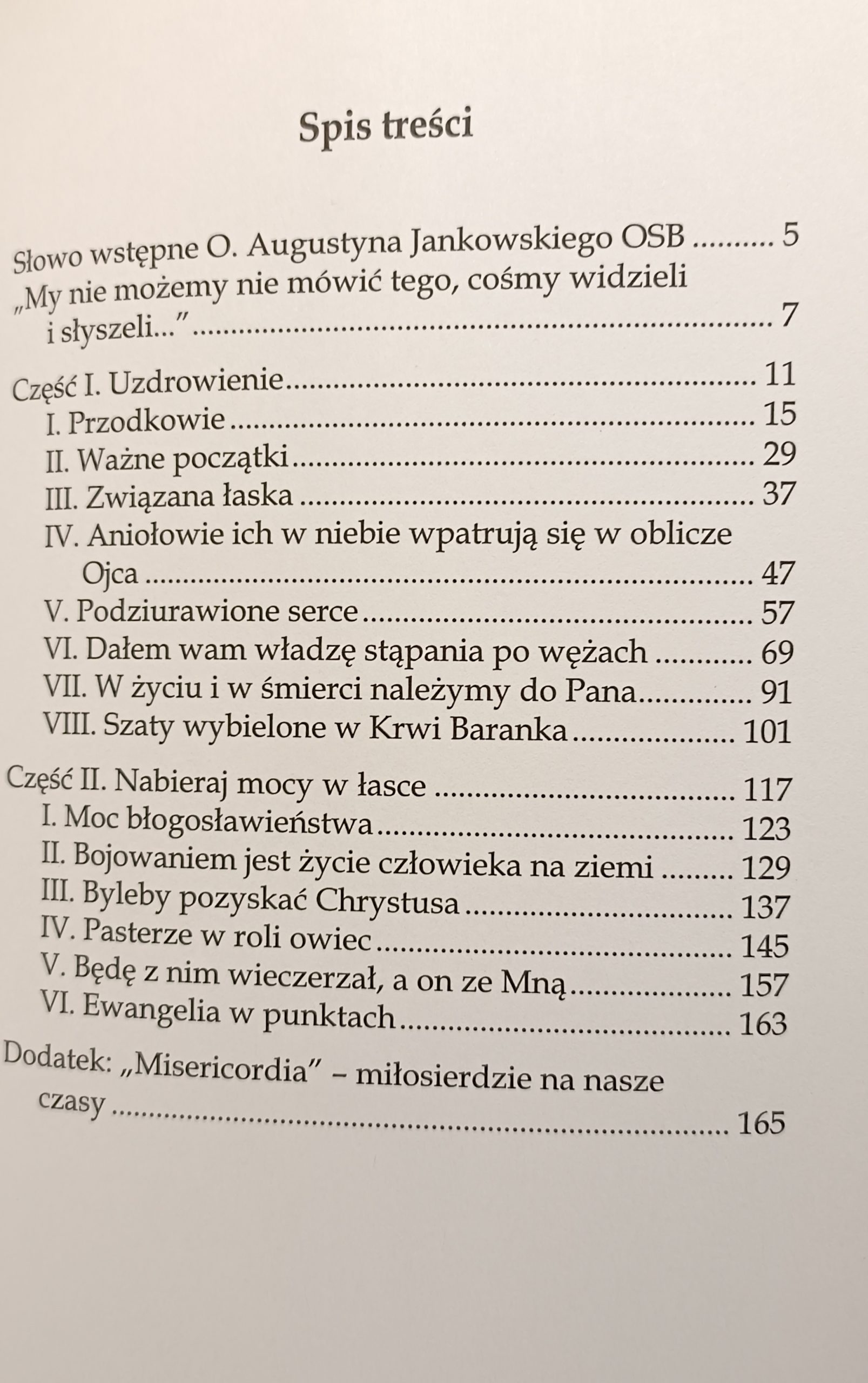 To Jezus leczy złamanych na duchu spis treści książki w antykwariat książki Szczecin