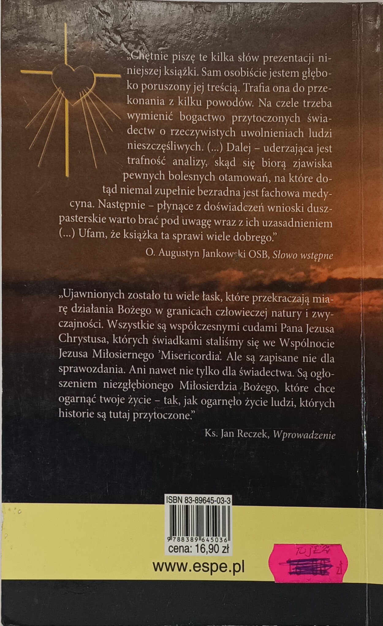 To Jezus leczy złamanych na duchu tył książki w antykwariat książki Szczecin