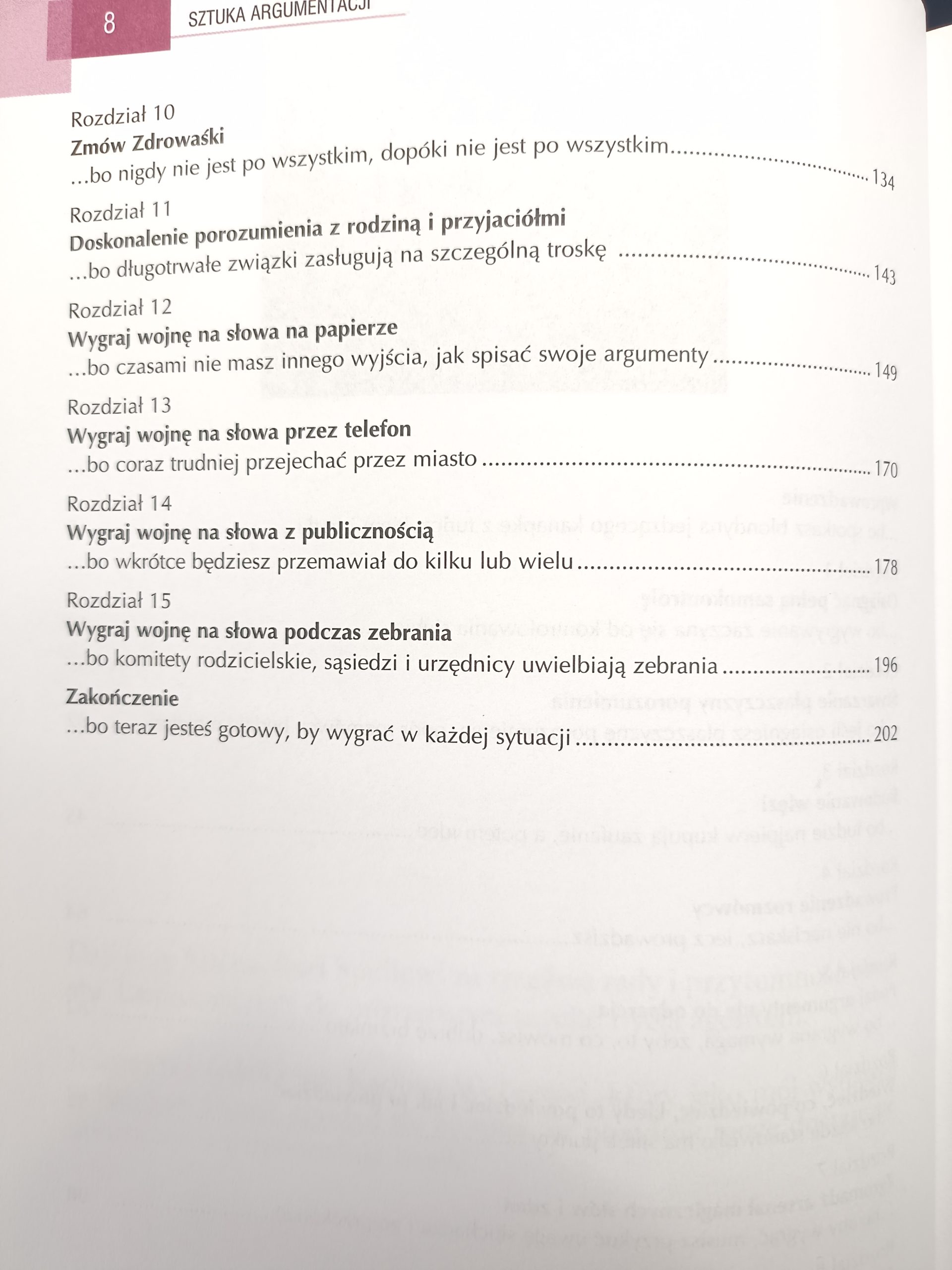sztuka argumentacji spis treści 2 książki w antykwariat Szczecin