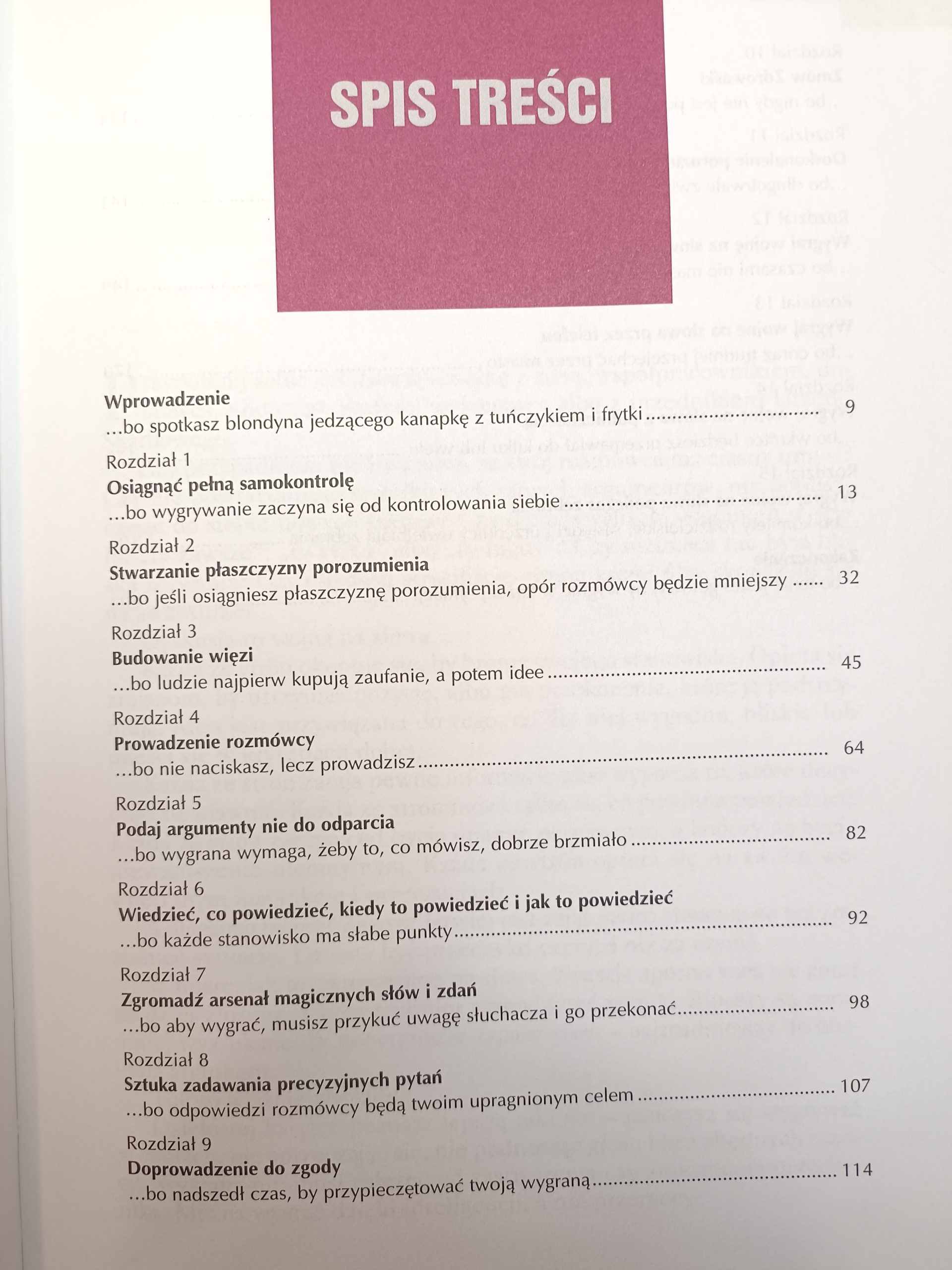 sztuka argumentacji spis treści książki w antykwariat Szczecin