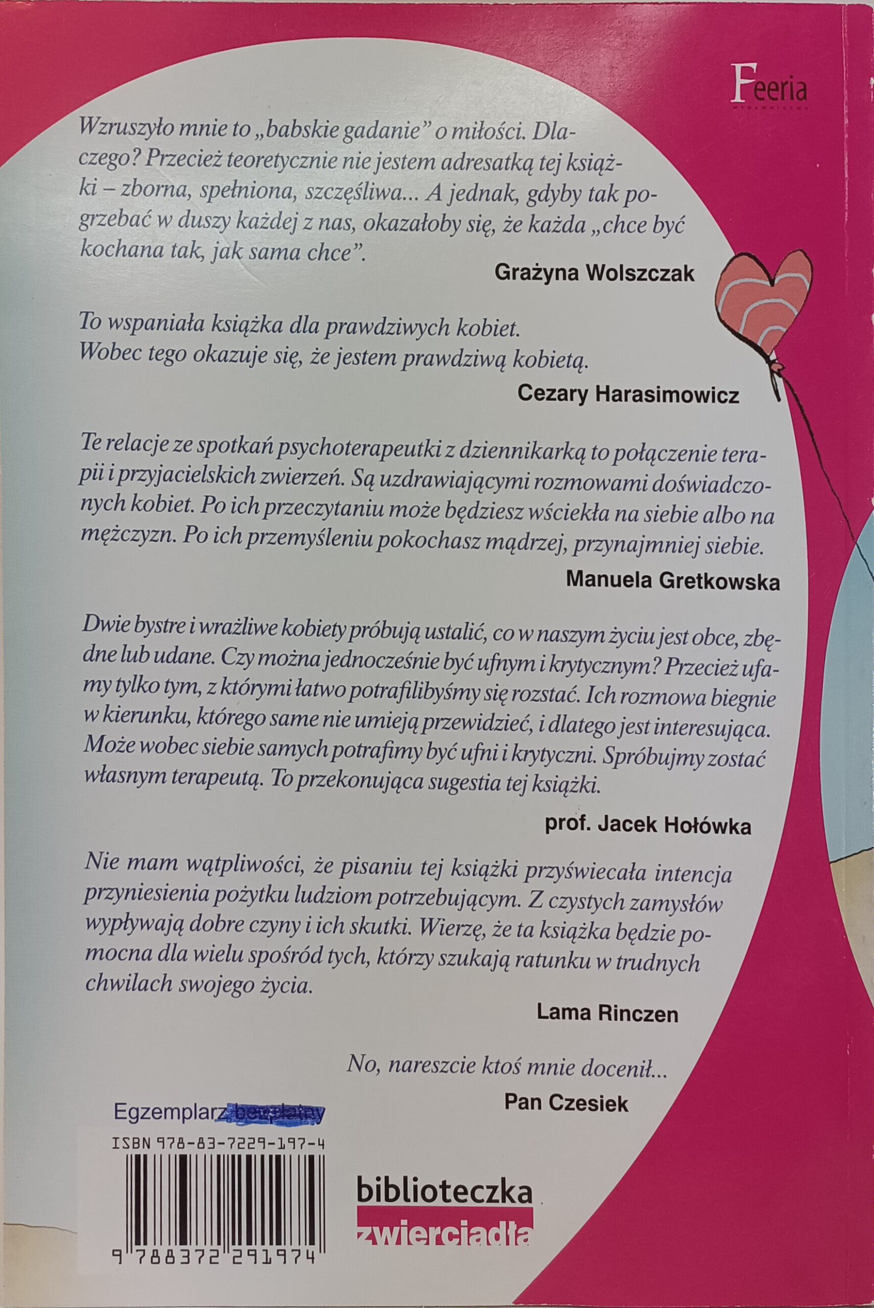 chcę być kochana tył książki w antykwariat książki używane Szczecin