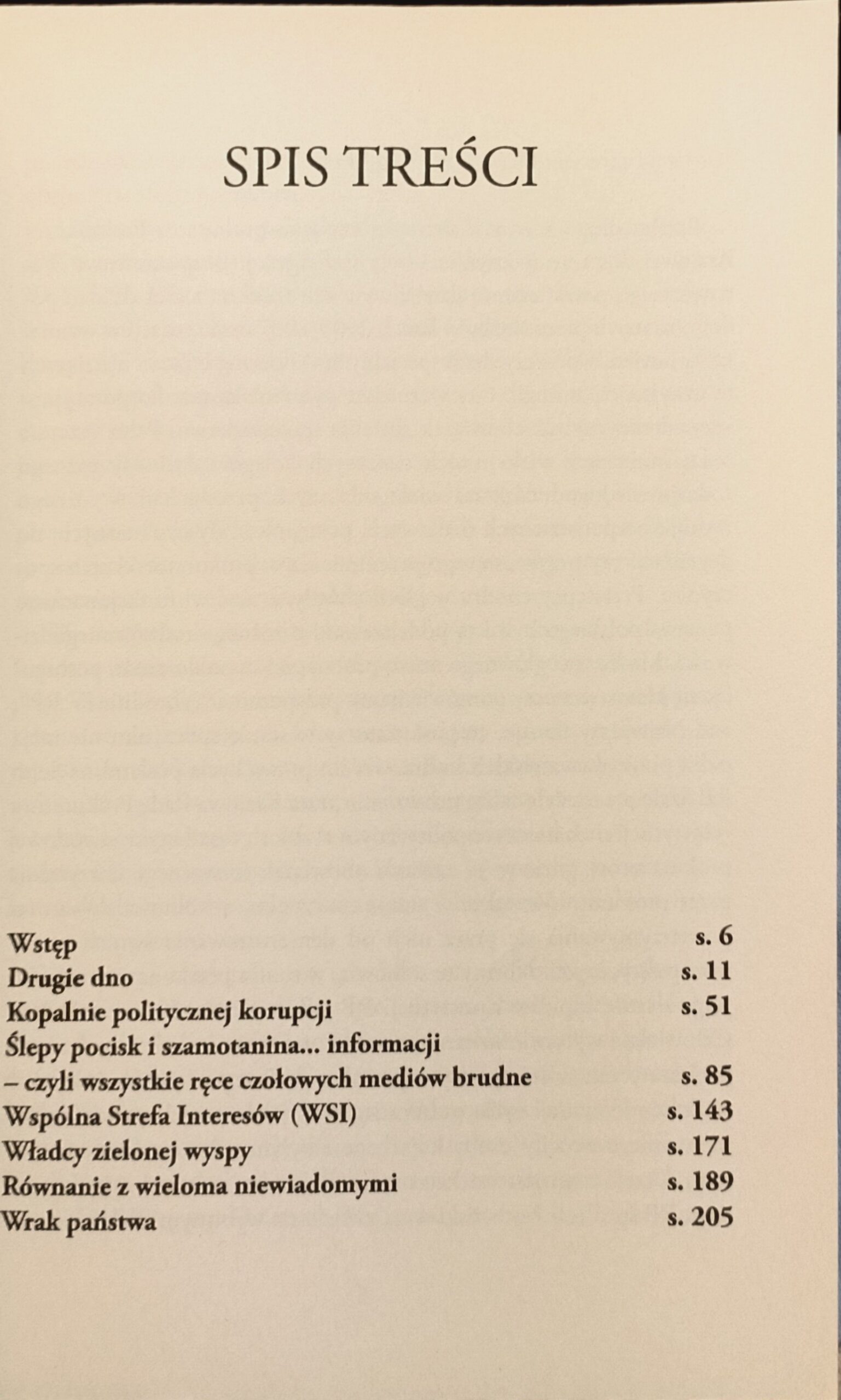 łańcuch poszlak spis treści książki w antykwariat książki używane Szczecin