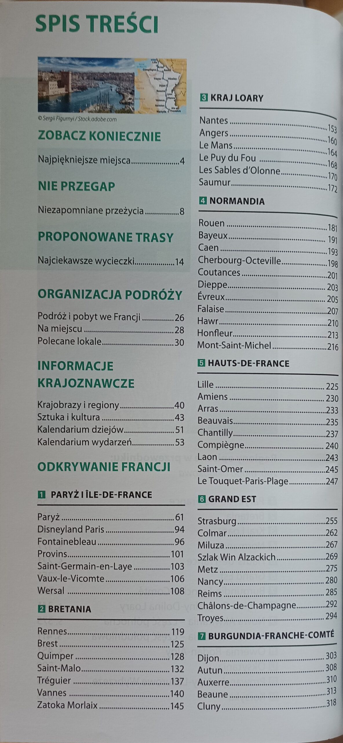 Francja spis treści książki w antykwariat książki używane Szczecin