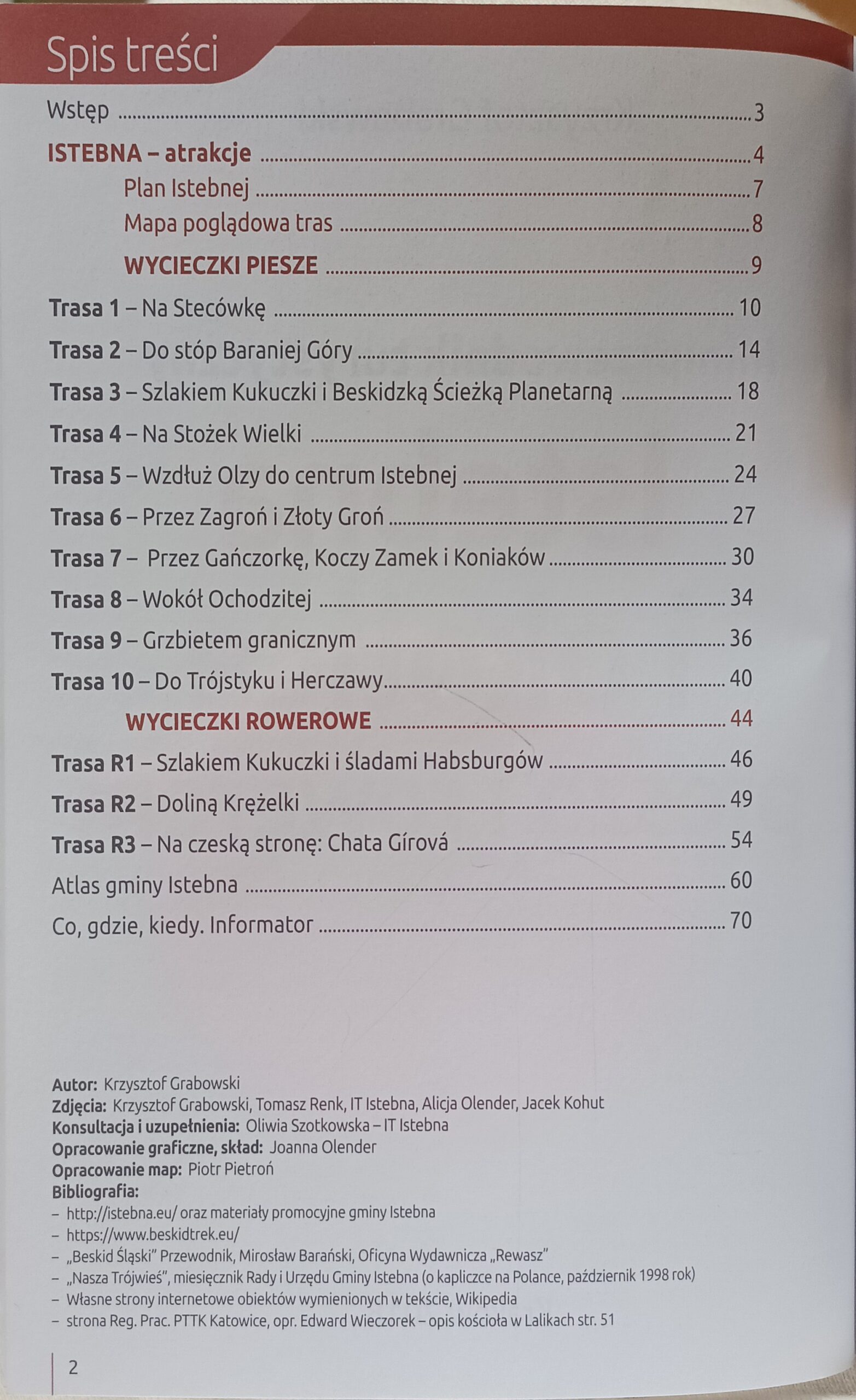 Istebna przewodnik turystyczny spis treści książki w antykwariat książki używane Szczecin