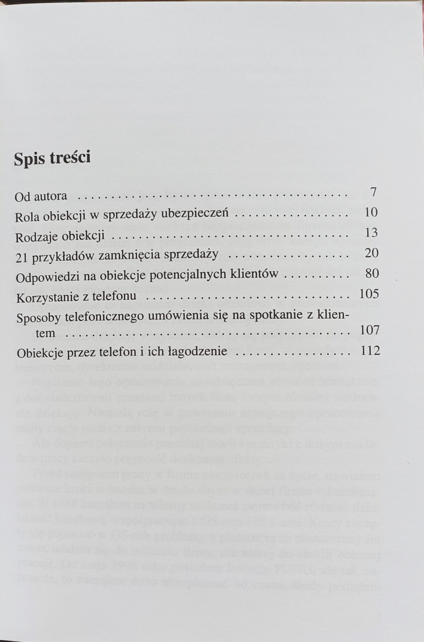 obiekcje spis treści książki w antykwariat książki używane Szczecin