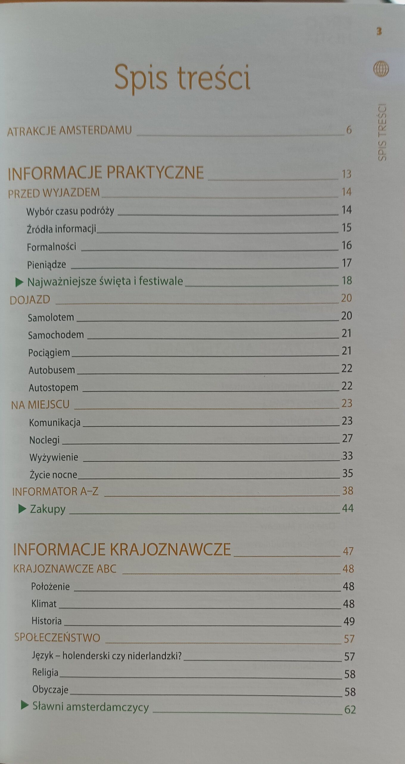 Amsterdam spis treści książki w antykwariat książki używane Szczecin