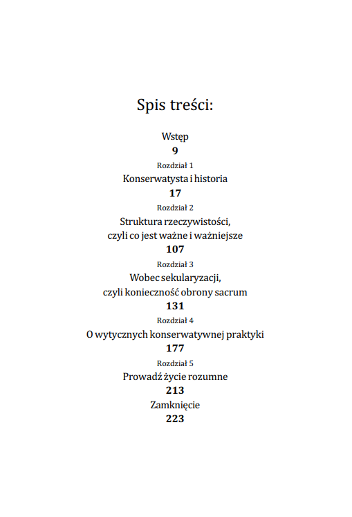 Konsertwatysta spis tresci ksiazki w antykwariat ksiazki uzywane Szczecin