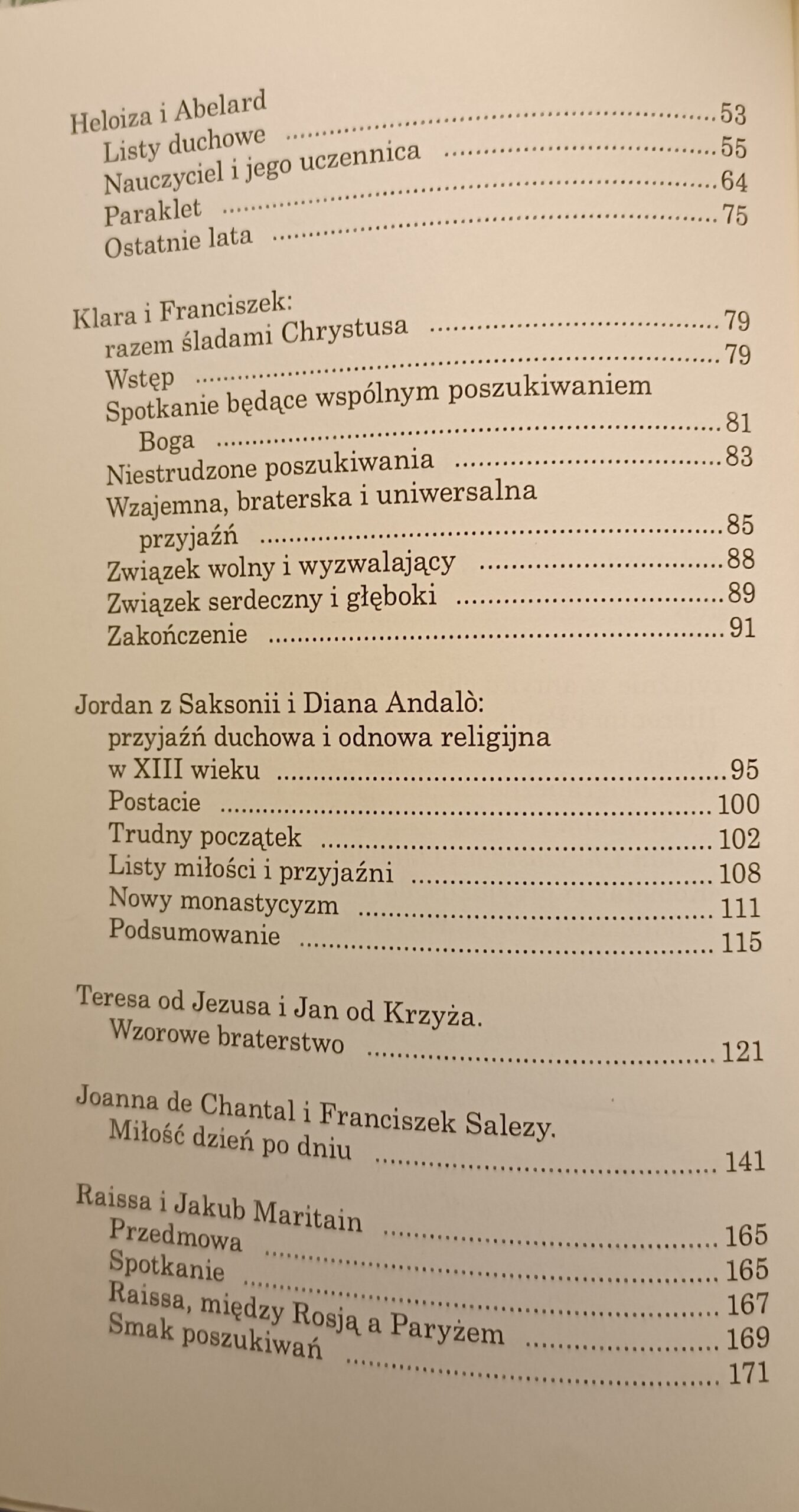 historie wielkich duchowych przyjaźni spis treści książki w antykwariat książki używane Szczecin