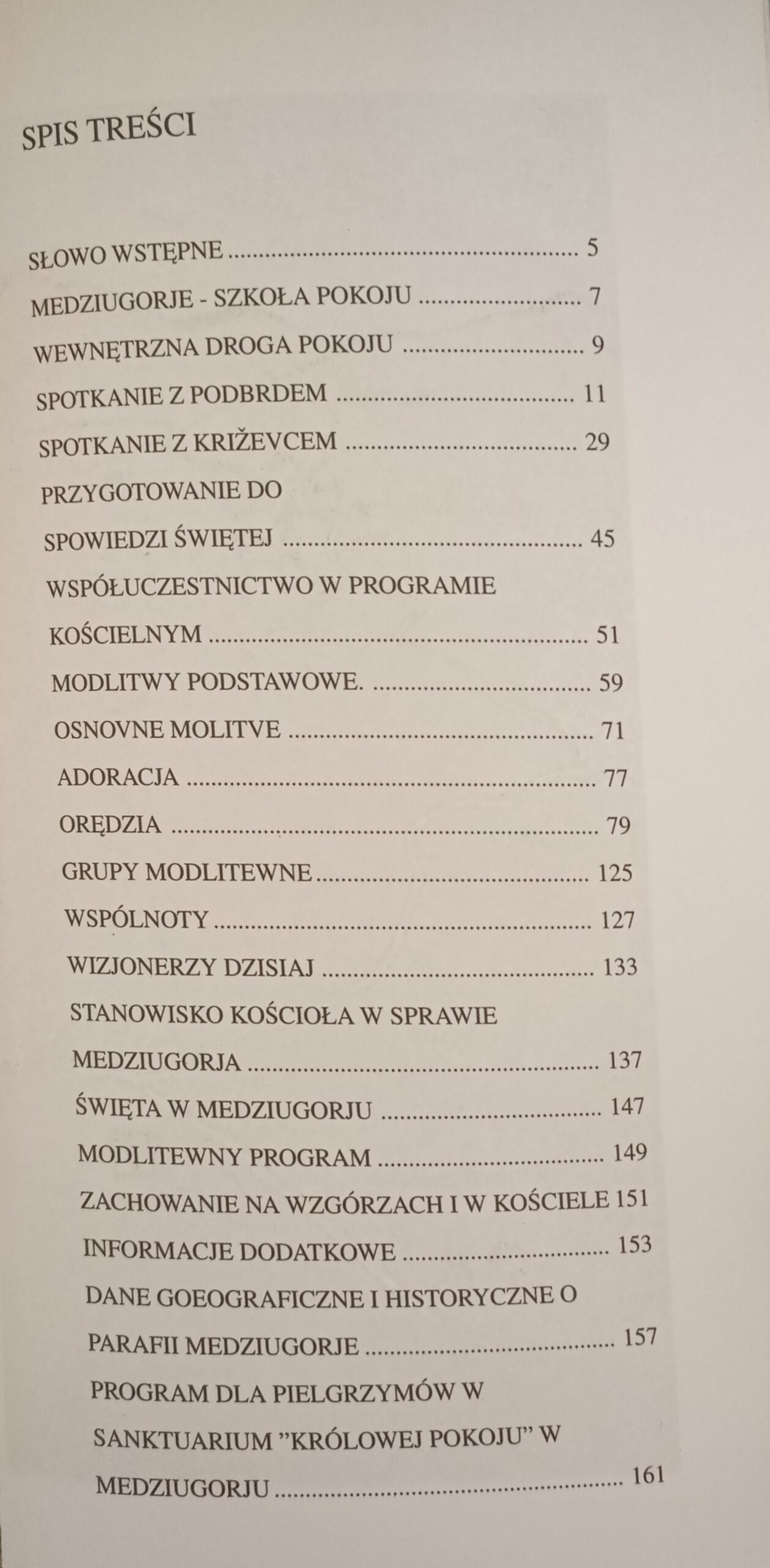 przewodnik po Madziugorju spis treści książki w antykwariat książki używane Szczecin